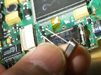 付けようとする水晶