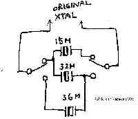 水晶を3個切り替える別の回路