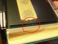 液体が侵入した跡