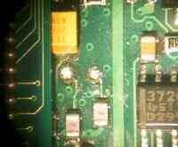 水晶取り付け部の裏面