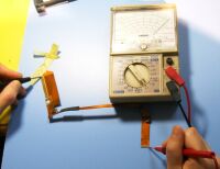 フレキの断線を確認