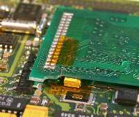 改造後の拡張メモリ基板取り付け外観