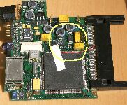 100LX基板上のバスコンを示す