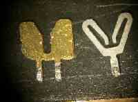 電極の角を丸く削る